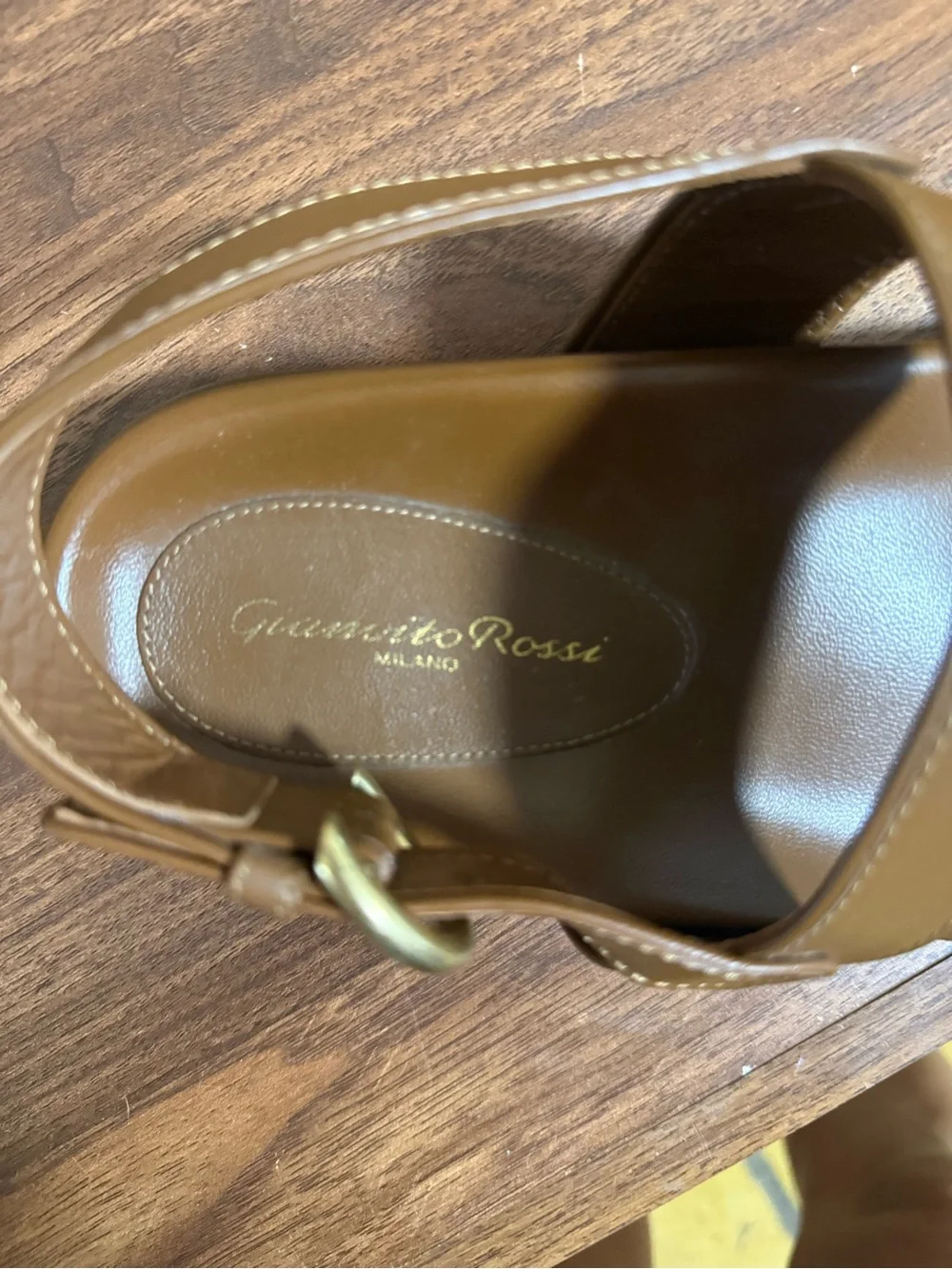 Gianvito Rossi Tan Leather Double-Strap Platform Sandals size 38
